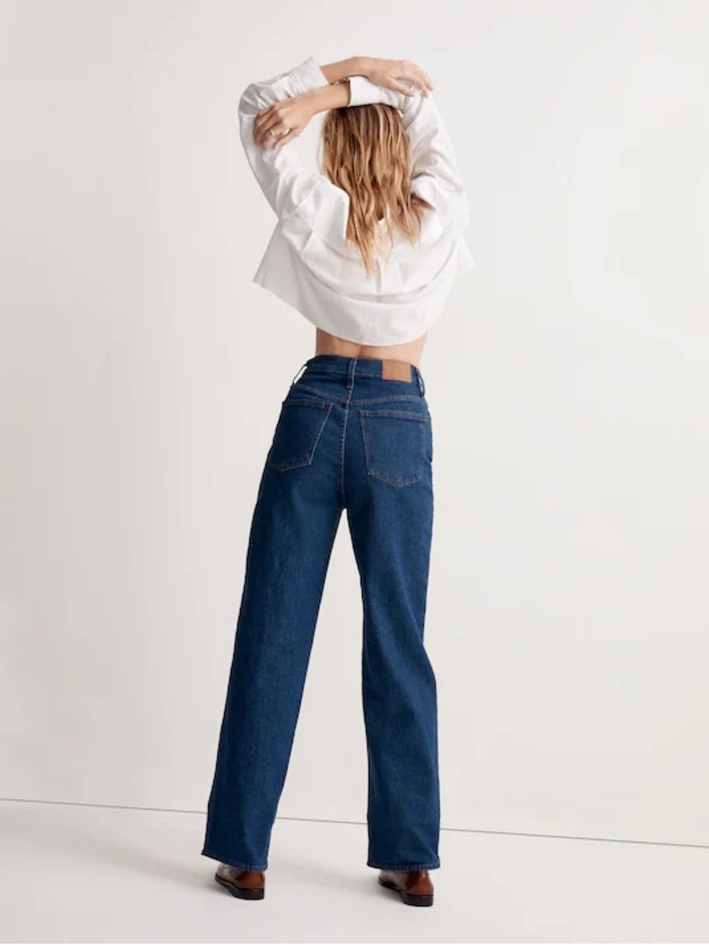 Madewell Perfect Vintage Wide-Leg Jeans 33P Petite Medium Wash